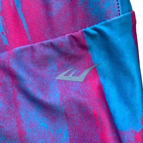 Everlast Leggings Fuchsia Pink Blue Abstract Art Print Activewear Size XL - Picture 5 of 8